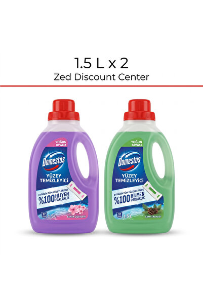 Domestos Pachet Mix Curățător de Suprafețe 1.5 L x2 (Flori de Primăvară și Pr...