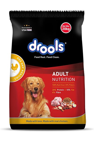 Drools Adult Dry Dog Food, Chicken & Egg, 20 Kg | 100% Balanced Diet With Rea...
