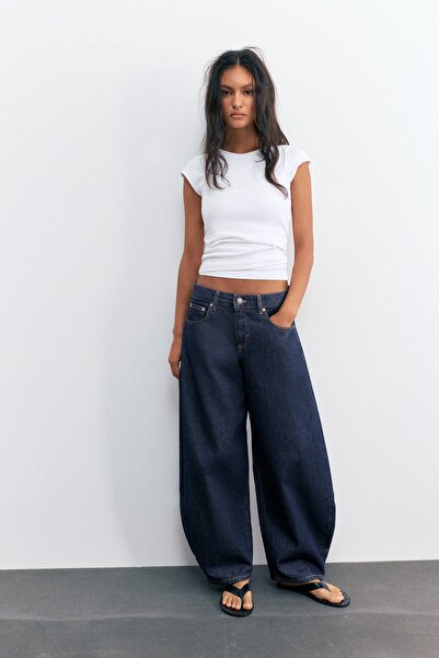 Pull & Bear Düşük bel barrel jean