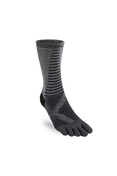 injinji Run Lightweight Crew - COOLMAX - S - رمادي داكن