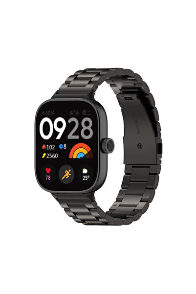 OEM Λουράκι Ανοξείδωτο Ατσάλι Μαύρο (Xiaomi Redmi Watch 4/ 5/ Smart Band 8/9 ...