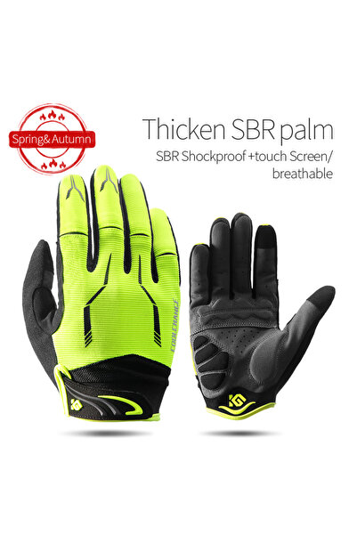 Choice9 M 91040 fluor green Bike Gloves with Thick SBR Shock-Absorbing Palm -...