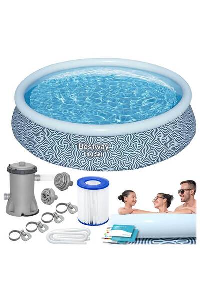 BESTWAY 57376N 396 x 84 cm piscină extensibilă de grădină 9-în-1
