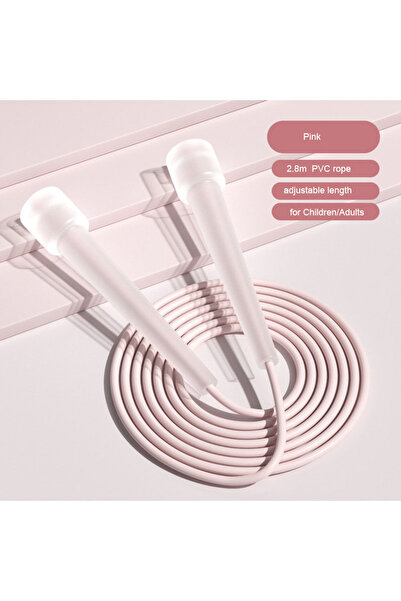 choice2 Pink Lightweight PVC Jump Rope 2.8m Adjustable Length Skipping rope f...