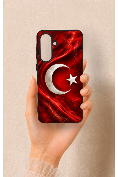 Vip Case Samsung A56 Uyumlu Türk Bayrağı Desenli Silikon Kılıf