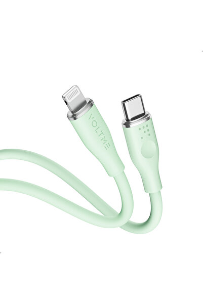 VOLTME كابل سيليكون سائل من Powerlink Moss من النوع C إلى Lightning 3A / 1.2M...