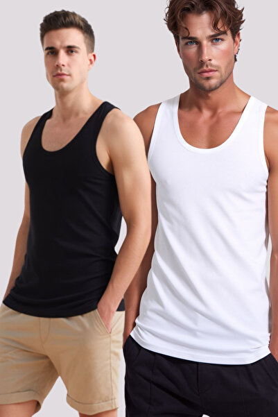 Loule Men's 95% Bamboo 2-Piece Casual Standard Size Undershirt - Flexible Fit...