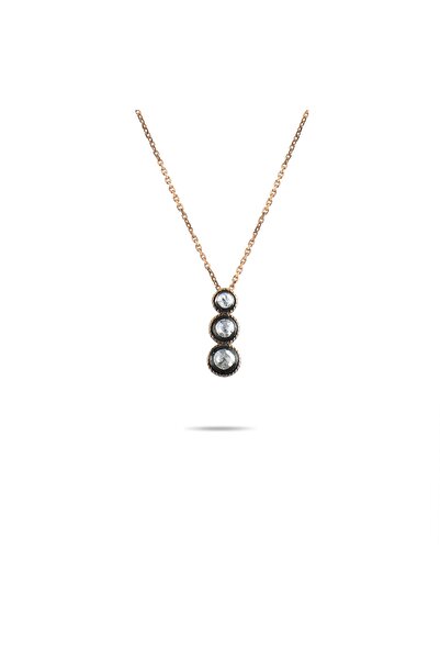 Lial Diamond 0.14 Karat Tria Elmas Kolye, Doğal Elmas, Mücevher Sertifikalı