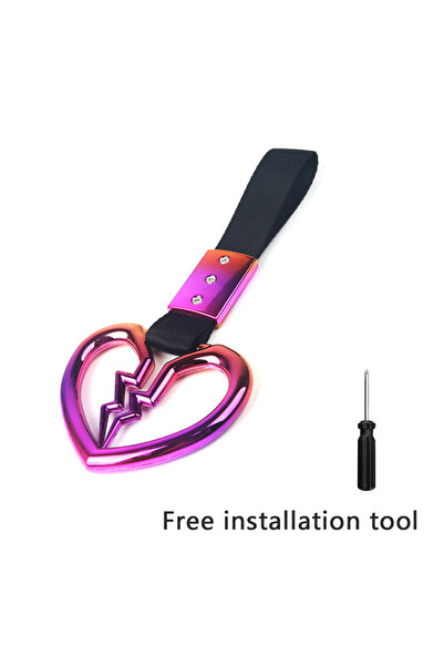 Choice CCC-Lie Colorful Car Tow Strap Tsurikawa Ring Heart JDM Train Bus Hand...