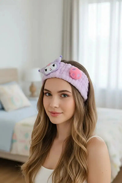 Miniso Sanrio Licensed Kuromi Hair Band – Soft Skin Care and Makeup Band 20 cm