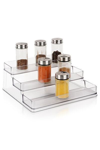 Orion Organizator de bucătărie transparent cu 3 niveluri