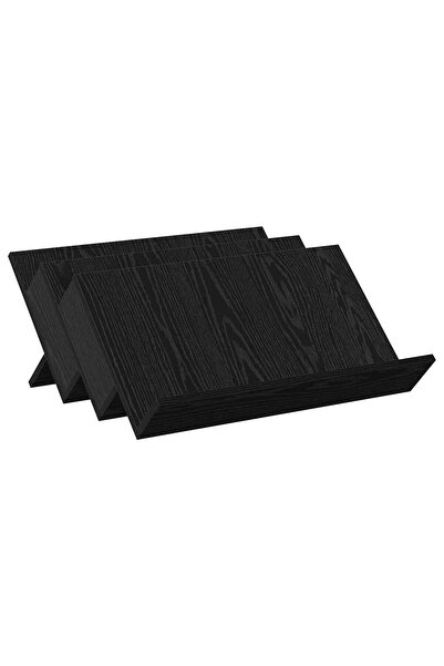 vidaxl Raft pentru reviste cu raft Stejar Negru 65 x 53 x 28,5 cm
