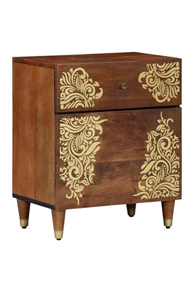 vidaxl Noptieră cu ușă Maro miere 50 x 33 x 60 cm Lemn de mango solid