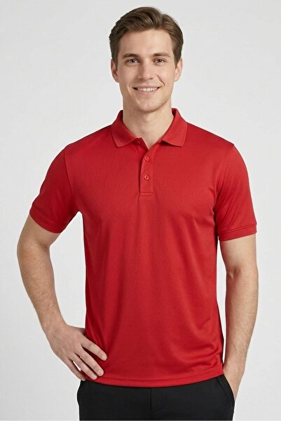 ping Men Sportswear Fit Short Sleeve Outdoor Polo Shirt, Red