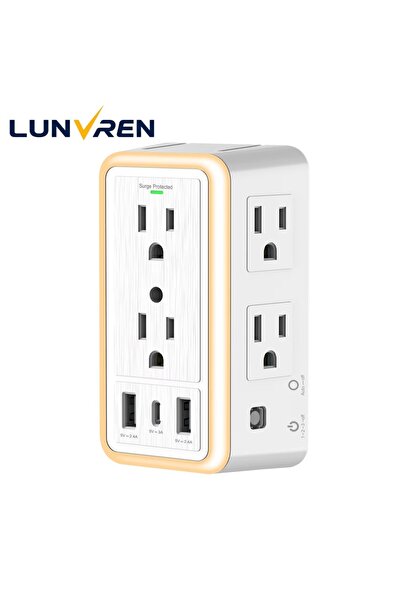 Choice USB Wall Charger Surge Protector 6 Outlet Extender with 3 USB Charging...
