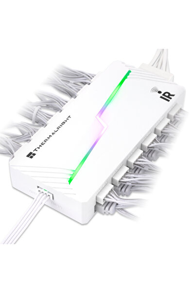 ThermalRight TL‑ARGB و Fan Hub X12 IR باللون الأبيض