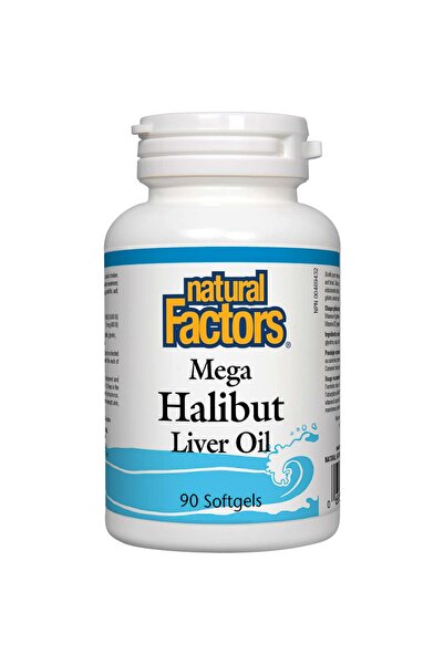 Natural Factors زيت كبد سمك الهاليبوت ميجا 90 كبسولة هلامية