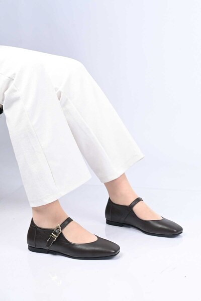Bestello Laceless Belt Buckle Neolite Sole Genuine Leather Ballerinas 342-050...