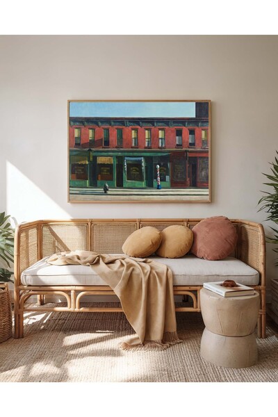 Pegziz Pictură murală „Dimineața devreme” de Edward Hopper – Pictură artistic...