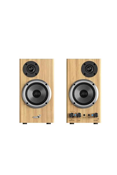 GENIUS SP-HF520BT 20W Bluetooth 2.0 Wooden Speaker Set, Pine Wood