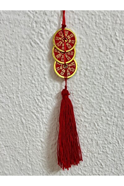 gemsartdeco FENGSHUİ ÇİN PARASI 3 Lü DÜĞÜM FİNANSAL BÜYÜME REFAH