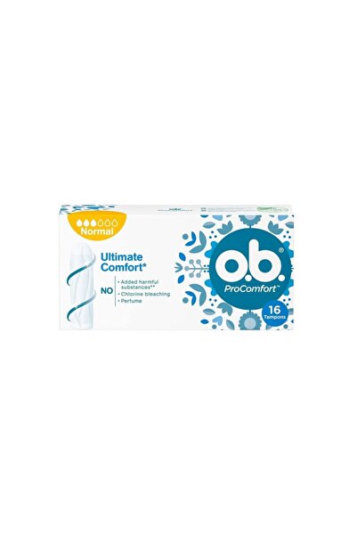o.b. ProComfort Normal Tampons, Box of 16 Pieces