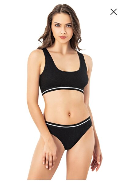 Kaşkorse Bikinili Pedli Büstiyer Takım