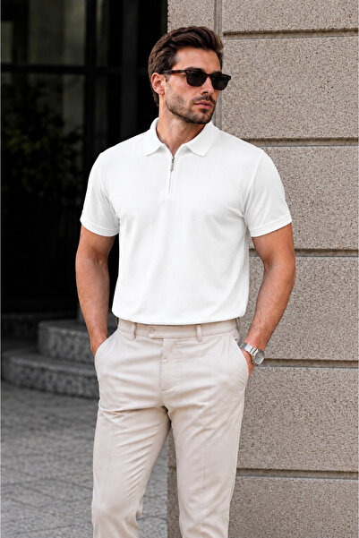 Gussi Men's Cotton Polo Collar Knitwear T-Shirt