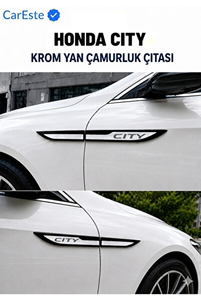 CarEste Honda City ABS Krom Yan Çamurluk Çıtası 4 Parça Sportif Tasarım Araç ...