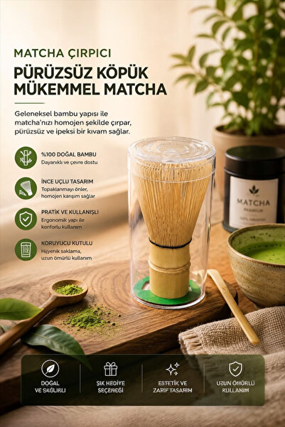COLD BREW TREND by uğur cadırcı Bamboo Matcha Tea Stirring Brush and Spoon 3 ...