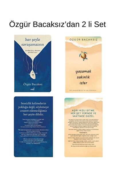 İndigo Kitap Her Şeyle Savaşamazsın ve Yaşamak Sakinlik İster Özgür Bacaksız ...