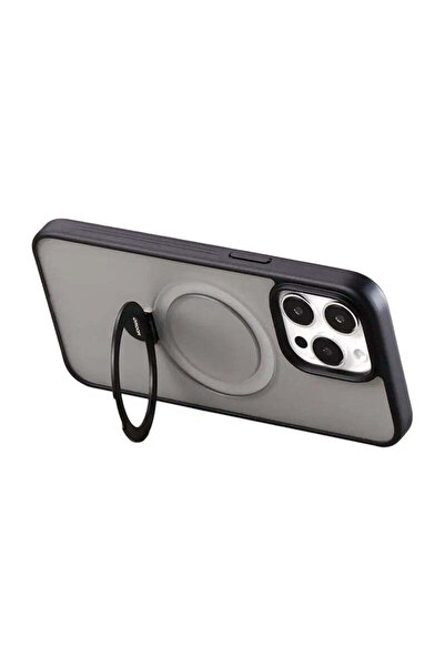 Joyroom Husă magnetică cu suport JR-BP004 pentru iPhone 15, negru