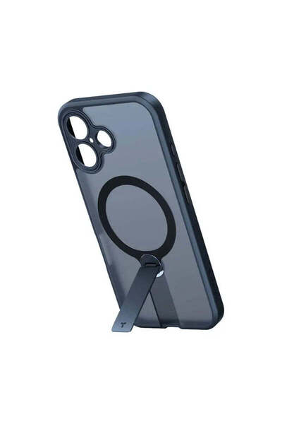 TORRAS Husă Pstand Spin pentru iPhone 16 Plus, neagră