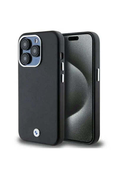 BMW Carcasă metalică MagSafe Signature Wrap pentru iPhone 14 Pro Max, negru