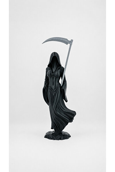 The Plasti Figurină Femeie Moartea cu Coasa, Decor pentru Casă, Dimensiune 19 CM