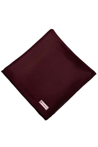 Vakko Düz Twill İpek Eşarp Biyeli - Bordo