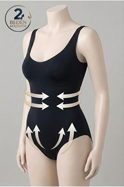 Altınay Body Corset with Chest Support Women's Tummy Tuck Body Shaper Seamles...