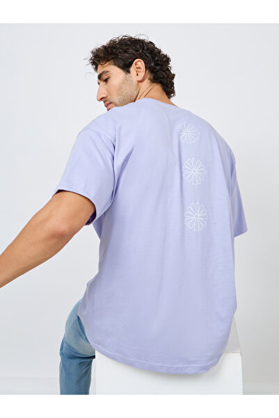 Styli Back Graphic Compact Jersey Oversized T-Shirt