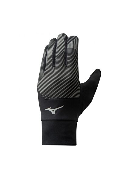 MIZUNO Γάντια τρεξίματος Αντιανεμικά FW 2025-Μαύρο/Γκρι-L