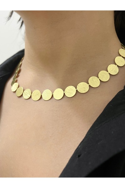 Veralys Atelier BOHEM DİSK KÜÇÜK PULLU ÇELİK KOLYE