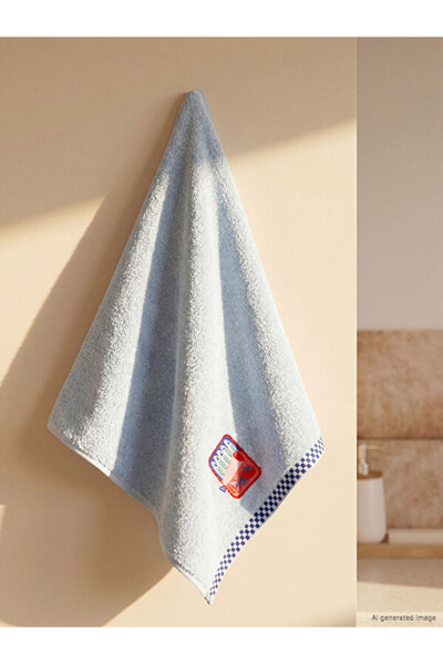 LC Waikiki Esvab • Modern & Distinctive Embroidered Face Towel with Checkered...