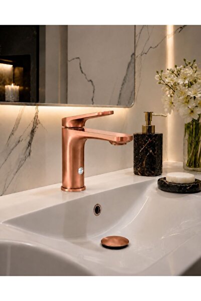 Radinavico Baterie lavoar, monocomanda, alama, rose-gold