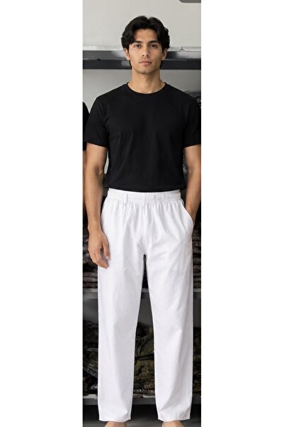 CEMRE Men's Summer Linen Pants with Elastic Waist