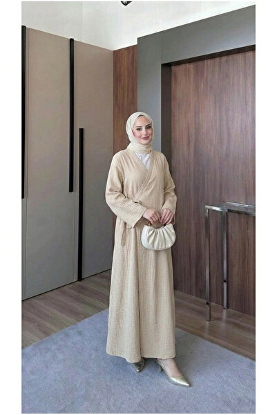 Asya Karen Muslin Long Front-Tie Kimono