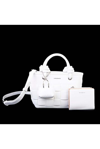 Nas Bag Set de 2 genți premium și elegante pentru femei, cu poșetă și portofe...