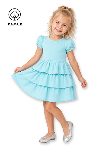 difa kids Rochie pentru fete, cu volane, ocazională, de vară, pentru copii