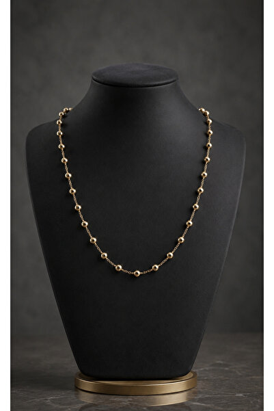 SADEN Asteria Gold Color Ball Chain Necklace – Minimalist Elegant Bead Detail...