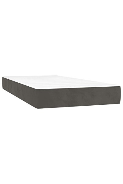vidaxl Saltea cu arcuri buzunar, fermitate medie, gri închis, 80x220x20 cm, c...