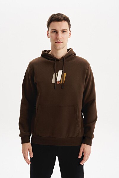 Arma Ar-Ma Men's Hooded Sweatshirt with Text Print, Kangaroo Pocket, Regular ...