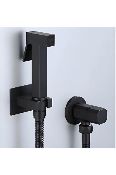Generic Wall Mounted Handheld Bidet Sprayer – Matte Black, Single Function Jet Spray with 120cm Hose – High Pressure Bidet For Bathroom, Toilet, Pet & Kitchen